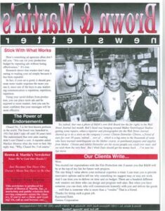 Cover of Brown and Martin Newsletter